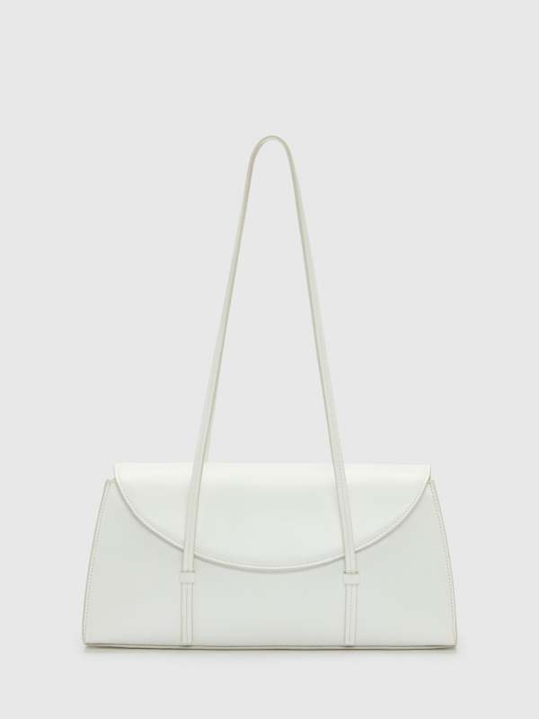 Elena Shoulder Bag - White Leather